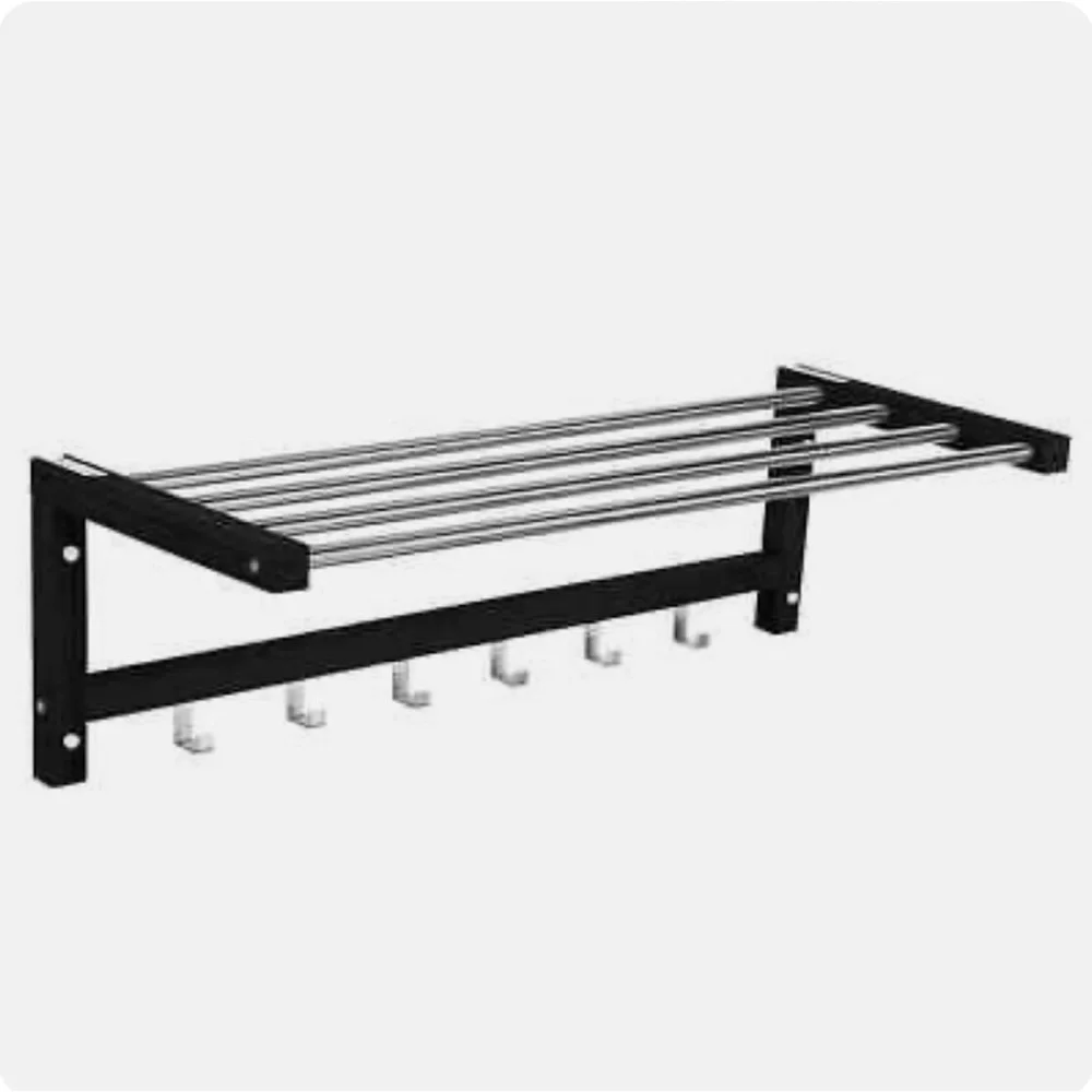 Evergreen Multi-Use Wall Shelf Black 31” X 10” X 12.5” -NEW